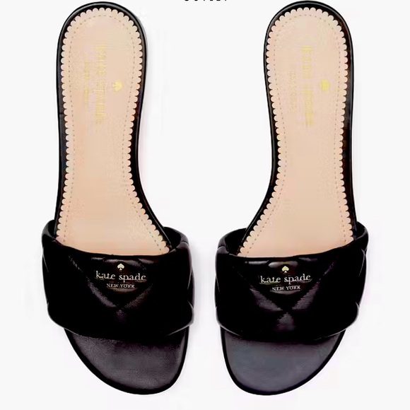 Kate Spade Pillow Sandal Black Sleek and Sexy Size 7.5, New Never Worn. - Picture 1 of 9